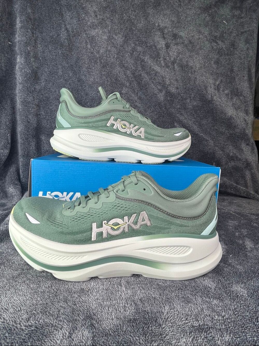 NIB Hoka Bondi 9 Men's Size 10 (US 10D / EU 44) SNTF Green Running Shoes - Picture 1 of 7